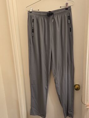 New Sport Men's Lightweight Gray Joggers with Elastic Drawstring Waist NWOT